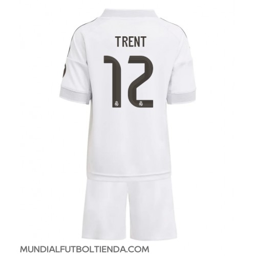 Camiseta Real Madrid Alexander-Arnold #12 Primera Equipación Replica 2025-26 para niños mangas cortas (+ Pantalones cortos)